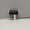 T Shifter Knob Leather Shift Knob Gear Shift Stick Head for Most Manual Automatic Vehicles (Silver)