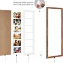8x26 Collage Frame with 6 Openings 4X6 Pictures, Multiple Picture Frame with Mat, Wall or Tabletop Decor, Carbonized Brown Wood Grain (1 Pack)