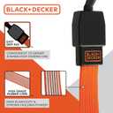 Black+Decker BDX1012 Black/Orange 48" Flat Bungee Cord Straps, 2 Pack
