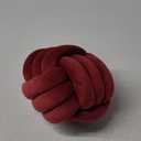 Knot Ball Pillows, Round Throw Pillow Cushion Home Decoration Soft Plush Pillow, Throw Knotted Ball Pillow Handmade Children Room Decoration Round Plush Toy Pillow (Dark Red,8.5"/22cm)