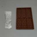 Fimary 1 Pc Chocolate Bar Mold Deep Dubai Break Apart Candy Molds Thick Stuffed Silicone Molds for Filling Knafeh Pistachio Chocolate Bar and Wax Melts Large (Pyramid Shape)