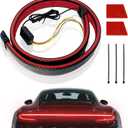 DIBMS LED Spoiler Brake Light Strip Sequential Flashing Tail Universal Red Carbon Fiber Light Bar With High-Brightness LED for Car Trucks Rear Spoiler Trunk Roof Wing Waterproof Design