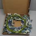 Bibelot 20 Inch Spring Wreath Blue with Green Leaves Wreaths Blue Daisy Artificial Grains White Flower Wreath for Front Door Wreaths,Farmhouse Decor Indoor&Outdoor Wedding Wall Home Decor
