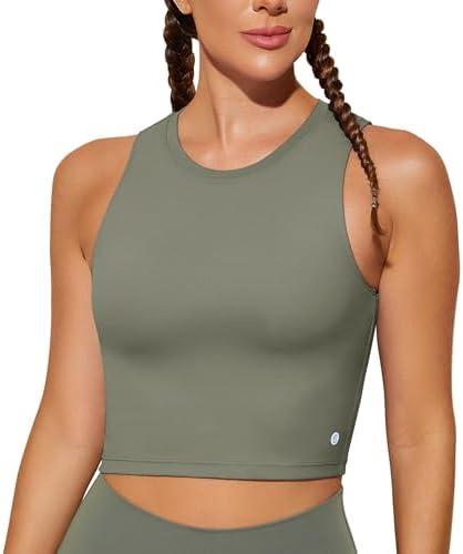 Natural Feelings Nudi Sports Bras for Women Removable Padded Yoga Tank Tops Sleeveless Fitness Workout Crop Tops Size S
