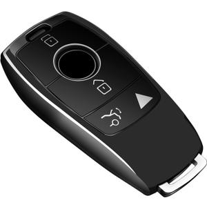Tukellen for Mercedes Benz Key fob Cover,Special Soft TPU Key Case Protector Compatible with 2017-2021 E-Class 2018-2021 S-Class 2019-2021 A-Class C-Class G-Class-Black