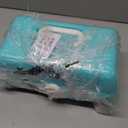Caboodles On-The-Go Girl Makeup Box, Turquoise on Marble, Hard Plastic Makeup Organizer Box, Built-In Mirror, Secure Latch for Safe Travel, Spacious Storage for Large Items