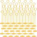 Urban Deco 36PK Table Number Holders Place Card Holders 12 Inch Table Card Holders Steel Card Holders for Photos, Food Signs, Memo Notes, Weddings, Restaurants, Birthdays (Gold 36PK)
