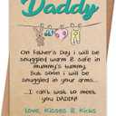 2 x Father To Be Fathers Day Gift, Father's Day Card Gifts for Expectant Dad & Dad To Be, Fathers Day Card Gifts from the Bump Baby