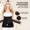 3 in 1 Postpartum Belly Support Recovery Wrap Postpartum Belly Band, After Birth Brace, Slimming Girdles, Body Shaper Waist Shapewear, Post Surgery Pregnancy Belly Support Band (Midnight Black, M/L)