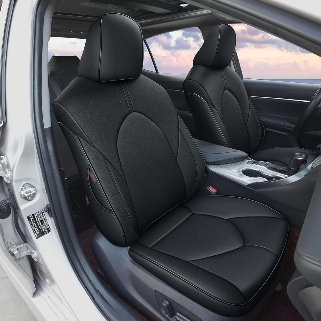AOMSAZTO Custom Fit Car Seat Cover for Toyota Camry (SE,LE,SE Nightshade) 2018 2019 2020 2021 2022 2023 2024 Full Set Faux Leather Car Seat Covers Black AOMSAZTO Custom Fit Car Seat Cover for Toyota Camry (SE,LE,SE Nightshade) 2018 2019 2020 2021 2022 2023 2024 Full Set Faux Leather Car Seat Covers Black