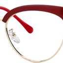 VOOGLAM Cat Eye Blue Light Blocking Glasses for Women with Crystal, Black Stylish Eyeglasse Anti UV Blue Light Eyestrain