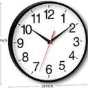 Rohioue 18 Inch Wall Clock, Modern Battery Operated Wall Clocks, Silent Non Ticking Large Analog Clock for Living Room, Office, Home, Bedroom, Kitchen, Bathroom(Black)