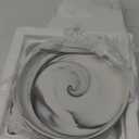 Bosmarlin Marbling Ceramic Rimmed Salad Plates, 8 inches, Set of 4 for Appetizer, Pasta, Dessert, Microwave and Dishwasher Safe (Grey, 8 in) (Gray)