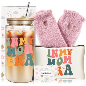 Unique Gifts for Mom from Daughters, Mom Birthday Gifts Ideas for Mommy Mother in law, Christmas Mothers Day Presents Box with Glass Cup
