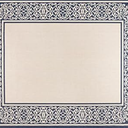 Gertmenian Indoor Outdoor Area Rug, Classic Flatweave, Washable, Stain & UV Resistant Carpet, Deck, Patio, Poolside & Mudroom, 5x7 Ft Standard, Abstract Border, Navy Blue Tan, 22958