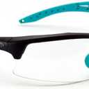 Walker's Unisex Teal Impact Resistant Sport Glasses | Durable Non-Slip Rubberized Frame UV Protection Shooting Outdoor Sports Glasses w/ Clear Lenses