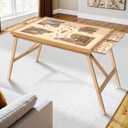 TEAKMAMA 27.6" H Tall 1500 Piece Puzzle Table with Legs, 4 Drawers, 34.3" W x 26.5" D Large Wood Folding Jigsaw Puzzle Board with Cover for Adults, Nature