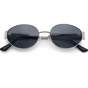 SA106 Womens Classic Retro Dad Fashion Oval Round Metal Rim Sunglasses