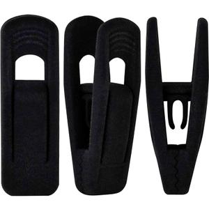 Black Velvet Hangers Clips (80-Pack), Non-Slip Strong Velvet Hangers Clips for Velvet Skirt Hangers, Velvet Pants Hanger Velvet Clips Fit for Thin Velvet Clothes Suit Hangers