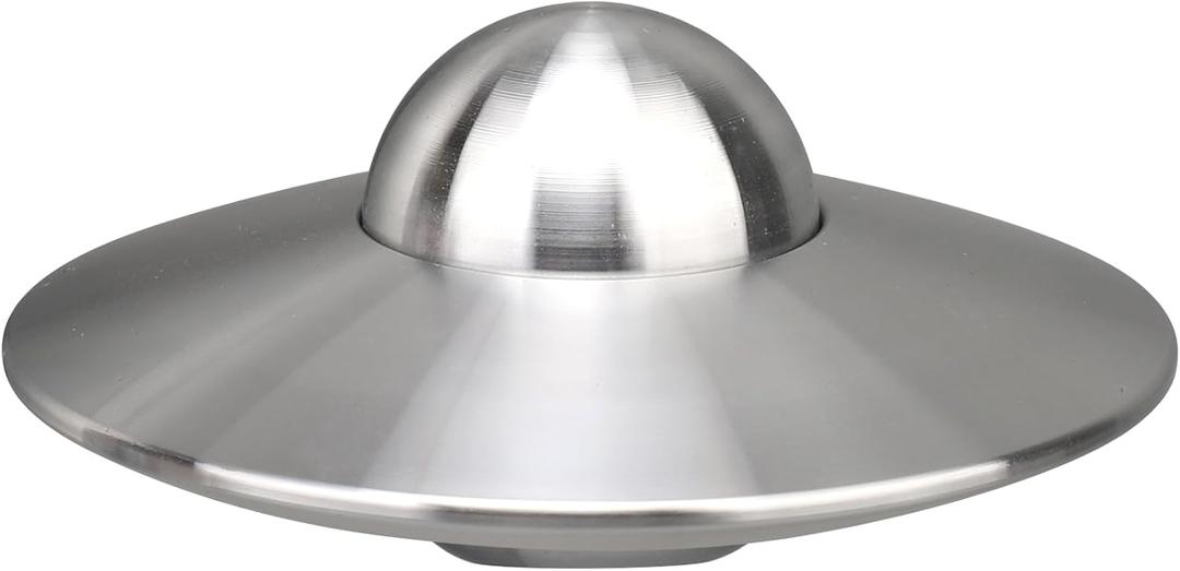UFO Fidget Spinner Toy for Kids Adults, Alloy Metal Spaceship Finger Hand Spinner, Cool Desk Gadget Decoration Ornament, Holiday Stocking Stuffer Gift, Stress Relief EDC Toy, Stainless Steel