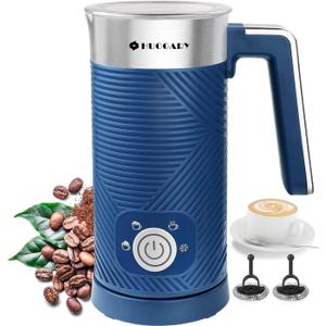 Huogary Milk Frother,4 in 1 Milk Frother and Steamer,10.14 oz /300 ml Hot and Cold Foam Maker,Milk Steamer,Milk Warmer for Coffee,Cappuccinos,Macchiato, 120V