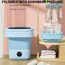 Portable Washing Machine 16L Foldable Mini Washer with Drying Rack,Spin Basket,Top Fill Port,Water Inlet Hose&Drainage PipeCompact Collapsible Laundry Set for Small Clothes,Apartments,Dorms,Travel&RV