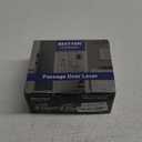 BESTTEN Satin Nickel Square Passage Door Lever with Removable Latch Plate, All Metal Non-Locking Interior Door Handle Set for Hallway and Closet, Monaco Series