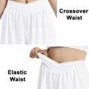 EXARUS Girls Crossover Shorts Butterfly Flowy Cheer Flutter Dance Skort | Teen 2 in 1 Skirt Athletic Running Sports Youth Tween Summer Clothes Workout Tennis Kids Casual Track Gym Pockets 6-14Y