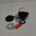 LMS 6-inch Modern Pendant Light, Matte Black Kitchen Pendant Light with Clear Globe Glass, Adjustable Hanging Farmhouse Pendant Light Fixtures for Dining Room Living Room Kitchen Island, LMS-186BKCS