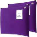 2 Pcs Interoffice Mailer Canvas Transit Sack Zipper Bag 18" x 14" Large Zipper Pouch with Grommet Interoffice Mail Bag (Purple)