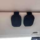 Suede Cloth Magnetic Glasses Clip for Car VisorMetal Frame, Magnetic Adsorption 2 Packs (Black)