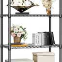 1000 lbs 4 Tier Shelf Metal Storage Shelves Shelving Wire Rack Heavy Duty Closet Organizers for Garage Kitchen Bathroom Laundry Black 15.7" D x 33.5" W x 59.5" H