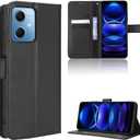 Case for Xiaomi Redmi Note 12 5G Leather Case Cover,PU Leather flip Cover Case for Xiaomi Redmi Note 12 5GCase Cover Black