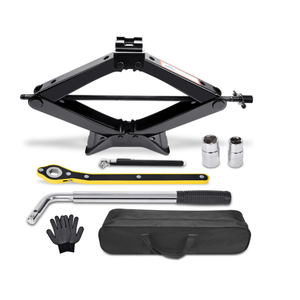 Scissor Car Jack 3 Ton (6610 lbs) Tire Changing Kit with Lug Wrench - Emergency Kit for Car, SUV, MPV