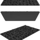 Attikee Foot Massage Mat for Plantar Fasciitis & Heel Pain Relief - Non-Electric Acupressure Pad - Office & Home Reflexology Floor Mat - Durable Rubber Foot Pain Relief Mat, 20'' x 11.8 '' (Black-prism)