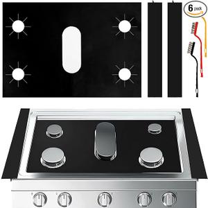 Stove Burner Covers  DIY Gas Stove Protectors for Samsung LG Gas Range, Reusable Gas Top Stove Covers, NonStick Stove Liner, Stove Guard Protectors Fast Clean Liners for Kitchen/Cooking
