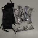 Kerecsen Reading Glasses 5 Pairs Fashion Ladies Readers Spring Hinge with Pattern Print Eyeglasses for Women (Mix Color -2, 2.50)