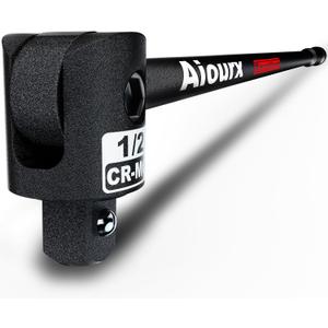 1/2" Drive 25-Inch Breaker Bar, Heavy Duty Extension Breaker Bar with 250° Swivel Head, CR-MO Steel, Defeats Rusted and Frozen Fasteners