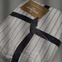 Eddie Bauer - Twin Size Sheet Set, 100% Cotton Percale Bedding, Crisp & Breathable Bed Sheets with Pillowcase, Fully Elastic Fitted Sheet, Deep Pocket Fit (Essential Stripe)