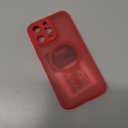 TOCOL Magnetic for iPhone 15 Pro Max Case, Upgraded Full Camera Protection, Compatible with Magsafe, Drop Protection, Translucent Matte Back Bumper Phone Cover 6.7-InchRed