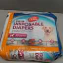 Simple Solution Disposable Dog Diapers, Female Dog Diapers, Puppy Potty Training, Incontinence and Heat Cycle Protection, Large Diapers for Dogs, 18-27 Inch Waist, 30 Count
