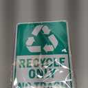 Recycle Only No Trash Sign, Recycling Sign, 2 Pack, 10" x 7" Rust Free .40 Aluminum, UV Protected, Weather Resistant, Waterproof, Durable InkEasy to Mount, Indoor/Outdoor Use