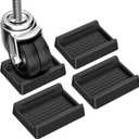 4 Pcs Bed Stoppers to Prevent Sliding - BOIVSHI 2.9"x2.3" Silicone Caster Cups - Furniture Stoppers to Prevent Sliding, Bed, Sofa, Chair - Floor Protectors and Prevents Scratches - Black