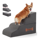 Nord Jager Dog Stairs 4-Tier, Grey, 26"L x 19"H x 16"W