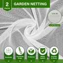 Garden Netting Mesh Plant Cover Bags with Drawstring 6.56Ft x 5.91Ft, 4 Pack Bird Netting Plants Cover Protection
