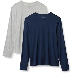 Amazon Essentials Men's Long Sleeve Super Soft Modal Undershirt, Pack of 2, Size: L