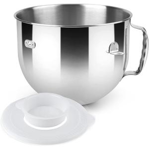 7 QT Stainless Steel Mixer Bowl for Kitchenaid Stand Mixers, 7 Quart Bowl-Lift Stand Mixerwith Lid