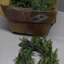 Dingion 8 Pcs Christmas Norfolk Pine Candle Ring Wreaths 6 Inch Small Christmas Wreath Garland Artificial Green Pine Ornaments Xmas Table Centerpiece for Wedding Farmhouse Home Cabinets Window Decor