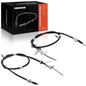 A-Premium Rear Driver and Passenger Side Parking Brake Cable Assembly Compatible with Toyota and Lexus Models: Highlander 2006-2007, RX400h 2006-2008, 2-PC Set - Replace # 4643048180, 4643048181