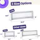 ComfyBumpy 1-Pack Bed Rail for Toddlers 55.5" L x 19.5" H | Toddler Bed Rails for Twin, Full, Queen & King Mattress Size | Swing Down Rail Guard | Mattress Side Rail for Kids | Gray